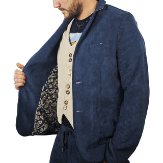Giacca Velluto Blu