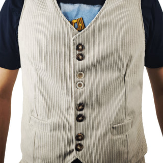 Gilet Velluto Beige