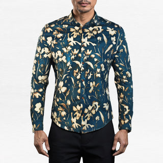 Camicia Fiori Ottanio