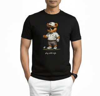 Teddybär-Golf-T-Shirt
